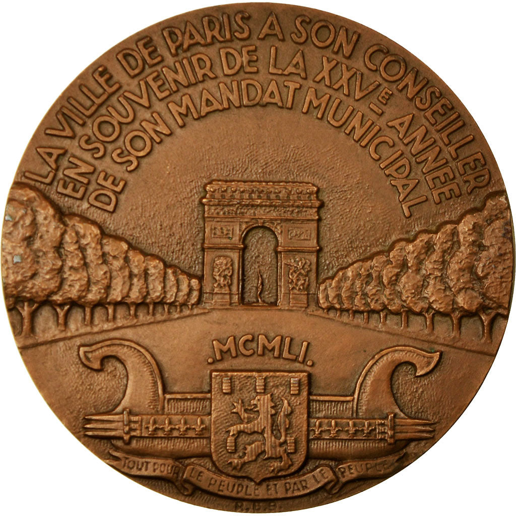 Frankreich, Medaille, La Ville de Paris à Gaston le Provost de Launay, 1960