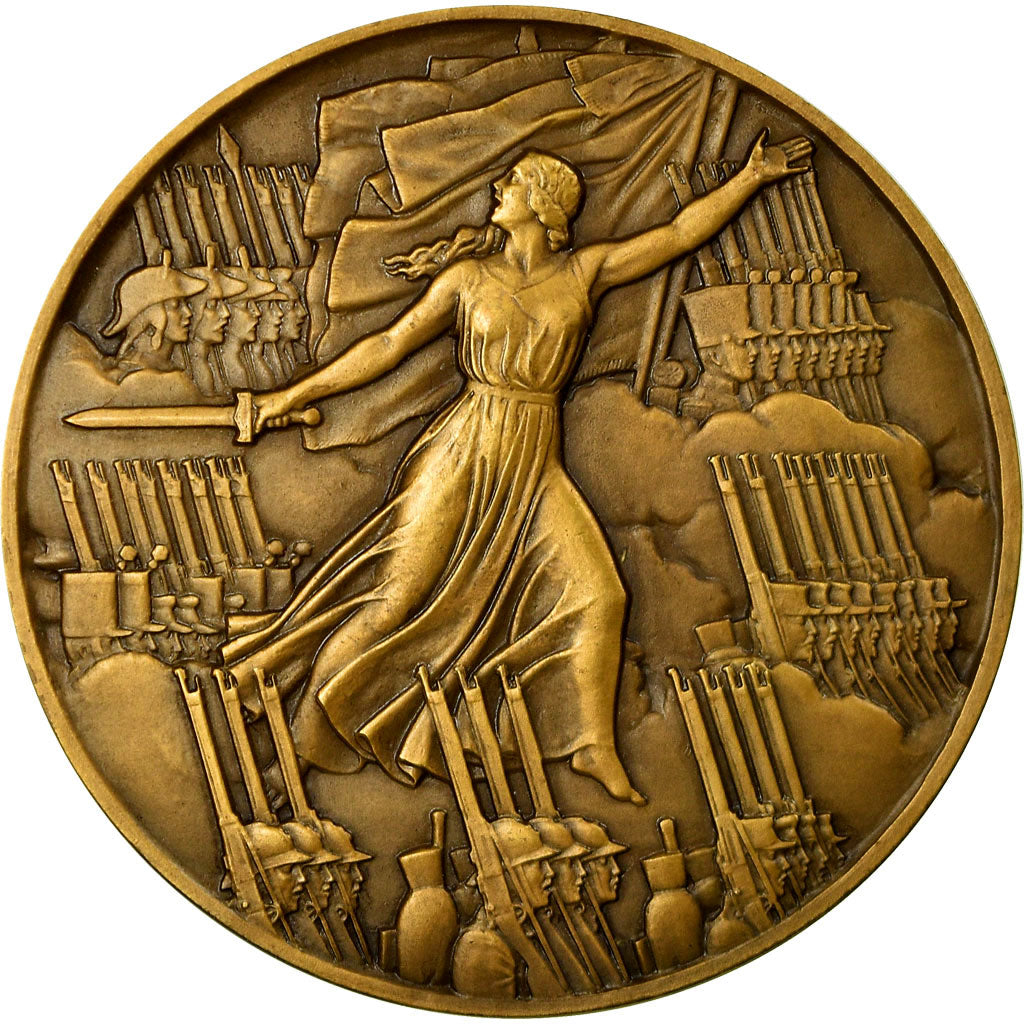 Francia, medalla, Rouget de lisle, Auteur de la Marseillaise, Guiraud, SC+