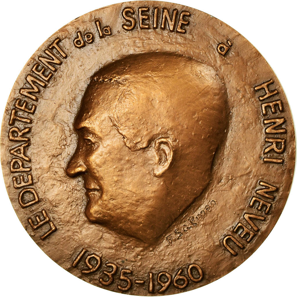 Frankreich, Medaille, Le Département de la Seine à Henri Neveu, 1960, Salman