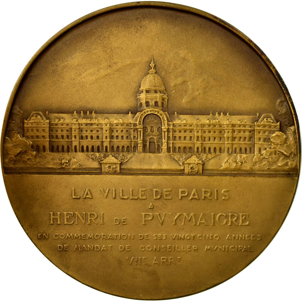 Francja, Medal, La Ville de Paris à Henri de Puymaigre, 1937, F. Cogné