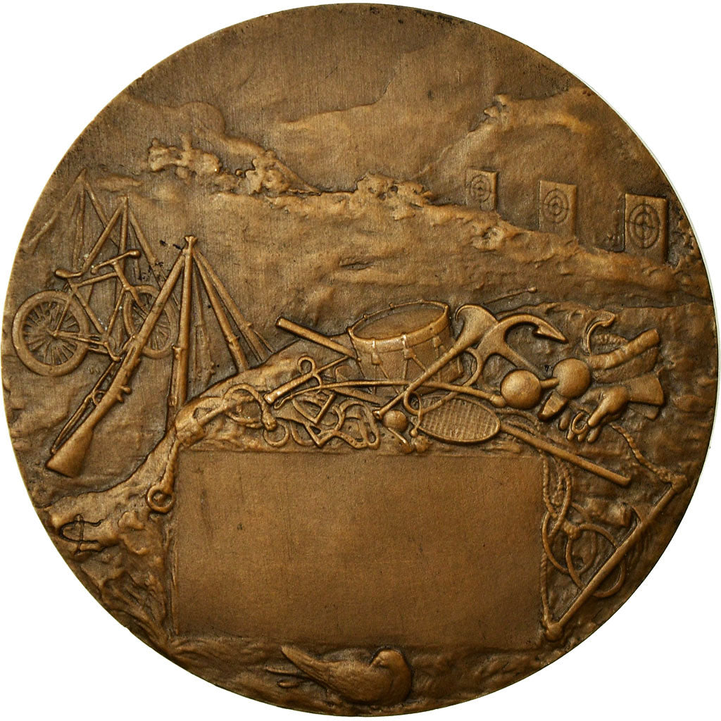 France, Médaille, Art Nouveau, Préparation Militaire, Coudray, SUP, Bronze