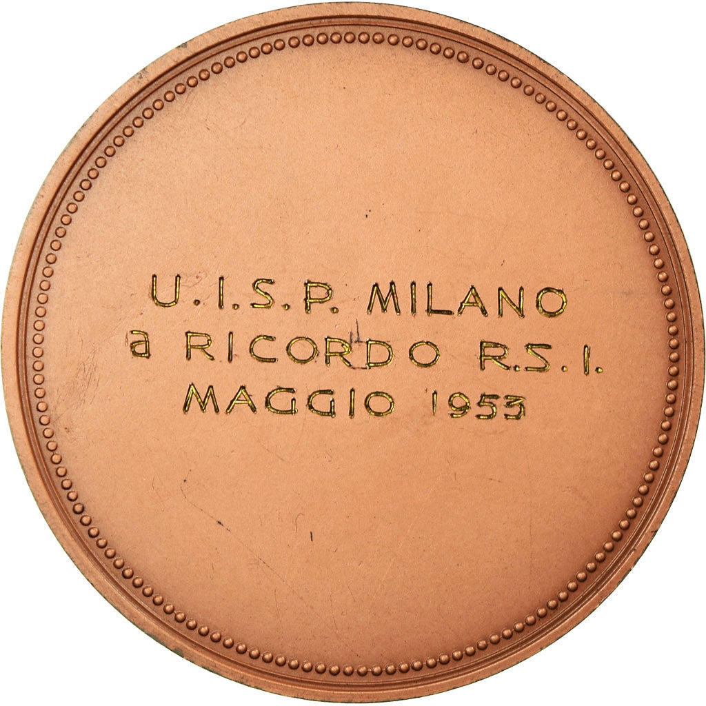 Itália, Medal, U.I.S.P Milano a Ricordo R.S.I Maggio, 1953, AU(50-53), Bronze