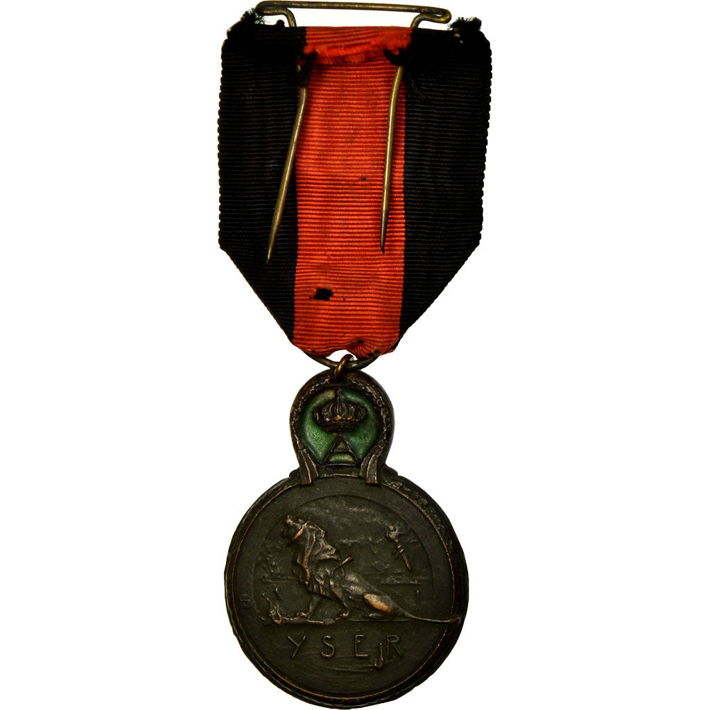 Belgium, Bataille de l'Yser, Medal, 1914, Excellent Quality, Vloors, Bronze, 37