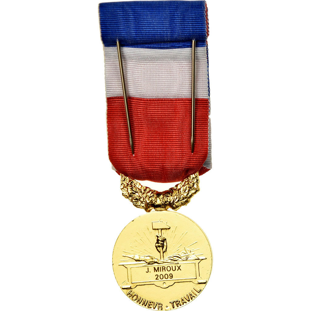 France, Médaille d'honneur du travail, Medal, 2009, Uncirculated, Mattei, Gilt