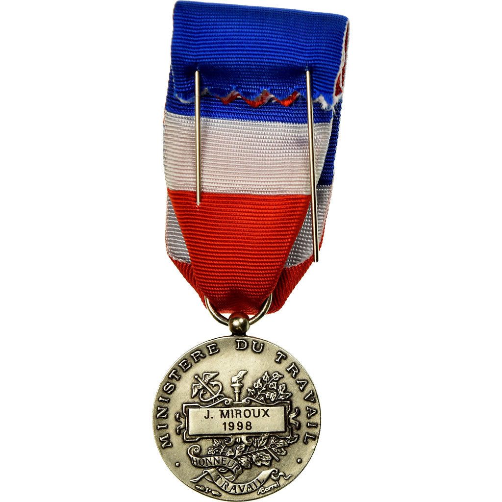 France, Médaille d'honneur du travail, Medal, 1998, Uncirculated, Borrel.A