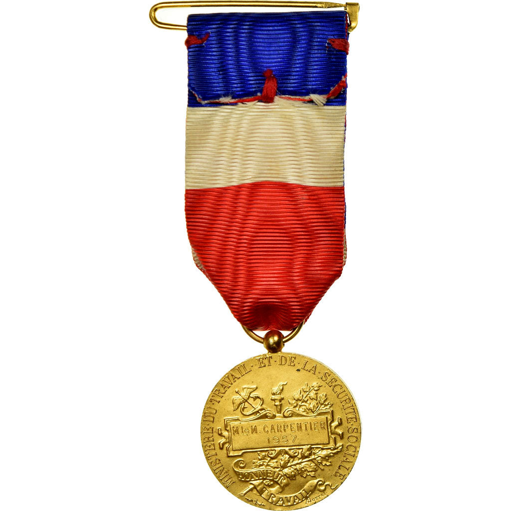 France, Médaille d'honneur du travail, Médaille, 1957, Non circulé, Borrel.A