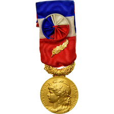 France, Médaille d'honneur du travail, Medal, Uncirculated, Mattei, Gilt