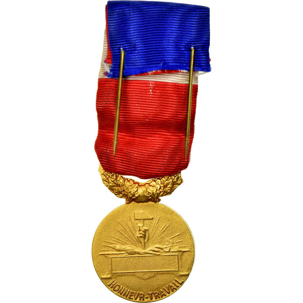France, Médaille d'honneur du travail, Medal, Uncirculated, Mattei, Gilt