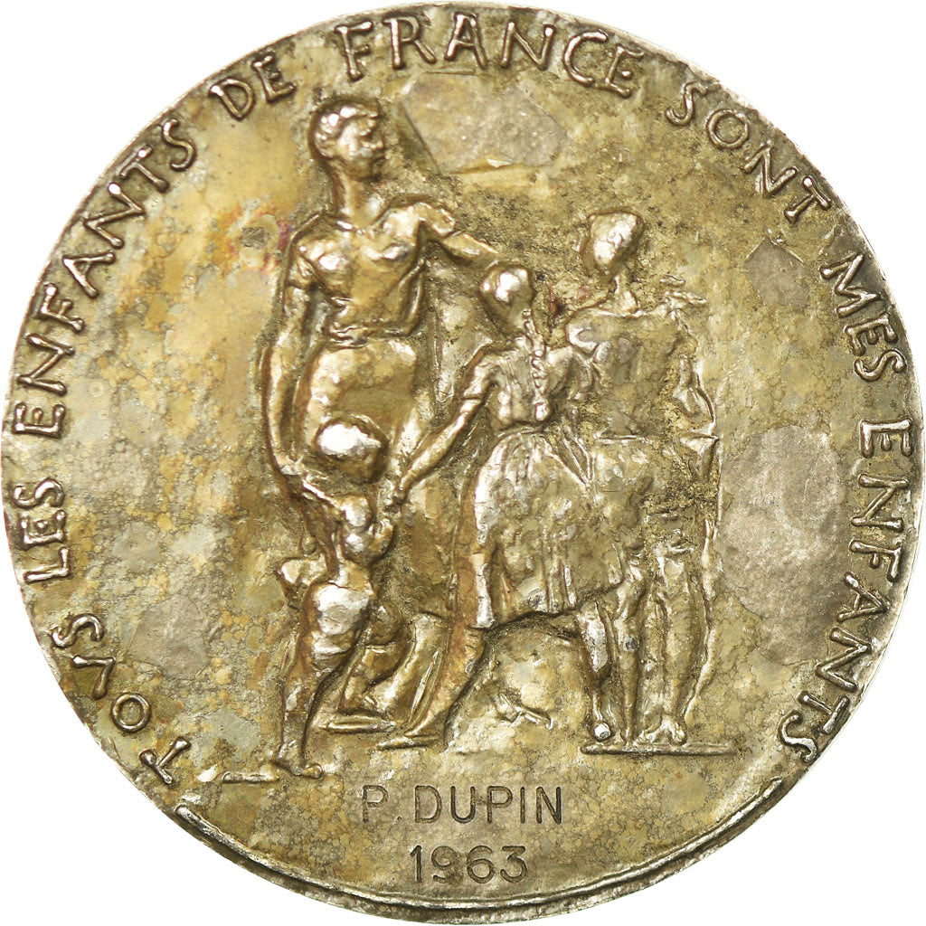 France, Medal, Education Nationale, 1973, Corbin, AU(50-53), Silver