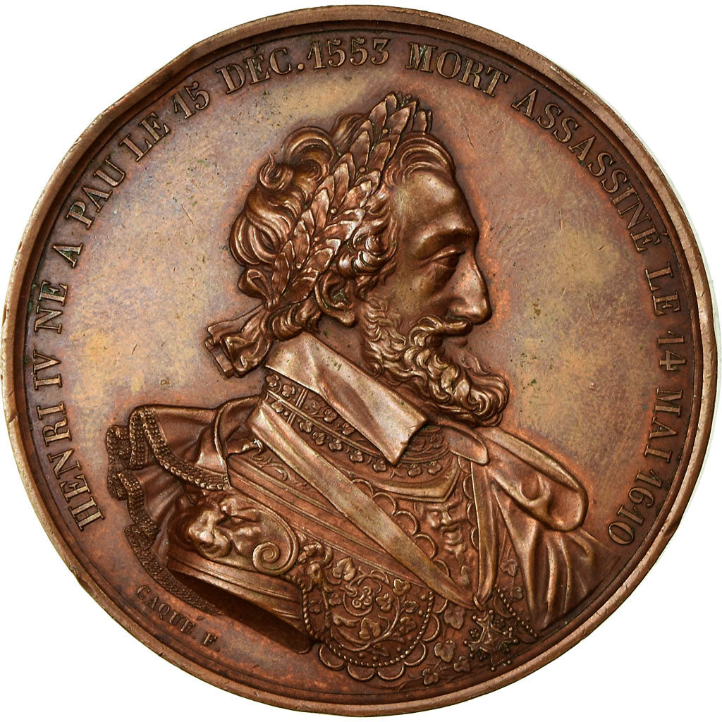 Francia, medalla, Henri IV, Duc de Berry, 1820, Caqué, SC, Cobre