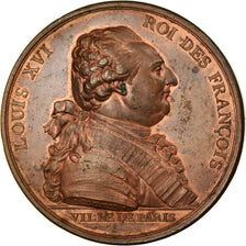 France, Medal, Constitution, Arrivée du Roi à Paris, 1789, Duvivier