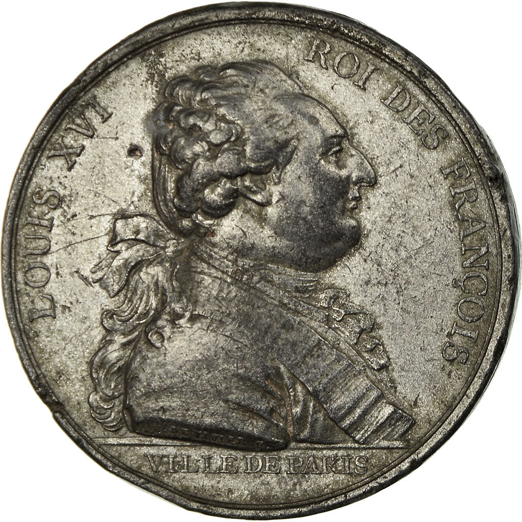 Francia, medalla, Louis XVI, Etablissement de la Mairie de Paris, 1789