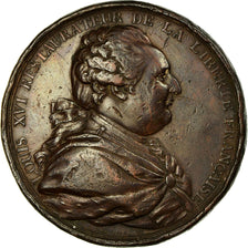 France, Medal, Louis XVI, Abandon de tous les Privilèges, 1789, Duvivier