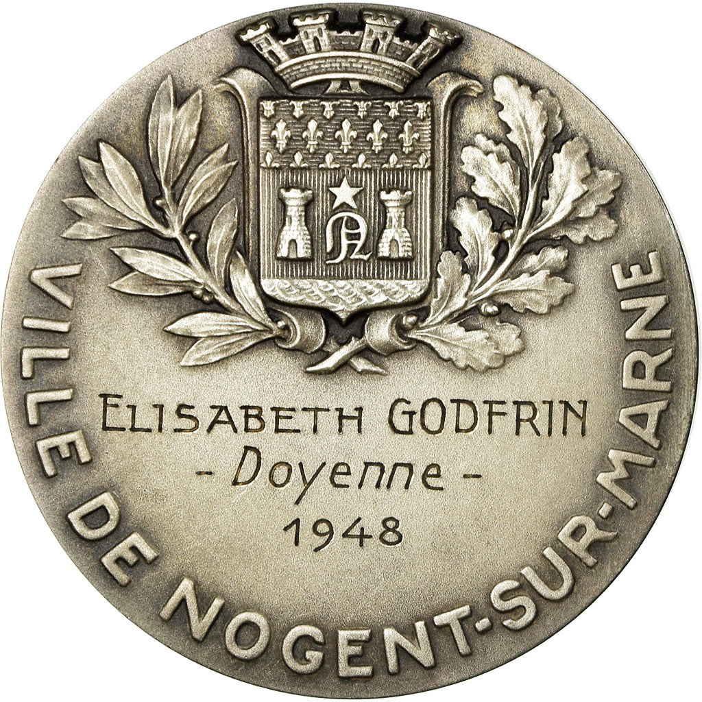 France, Medal, Ville de Nogent-sur-Marne, à la Doyenne, 1948, Hercule, MS(63)