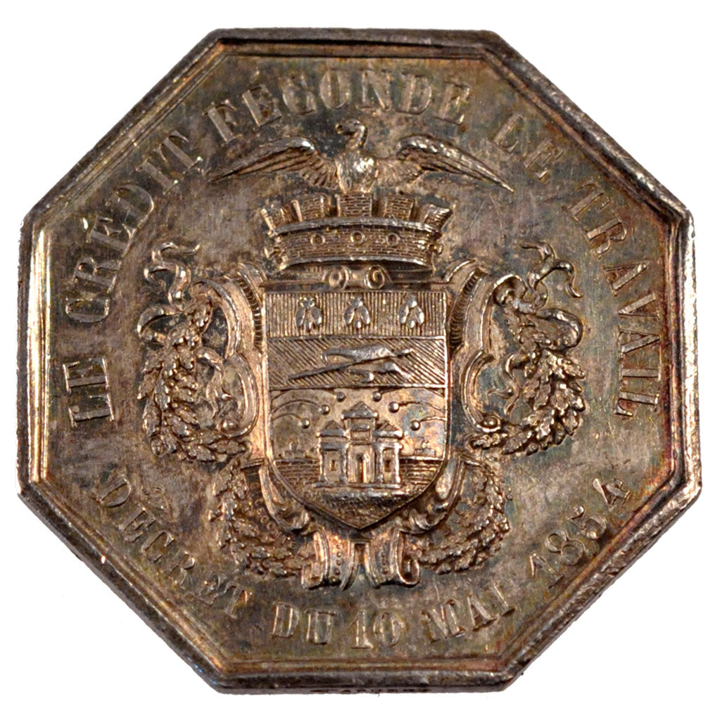 France, Bank, Token, AU(50-53), Silver, 10.57