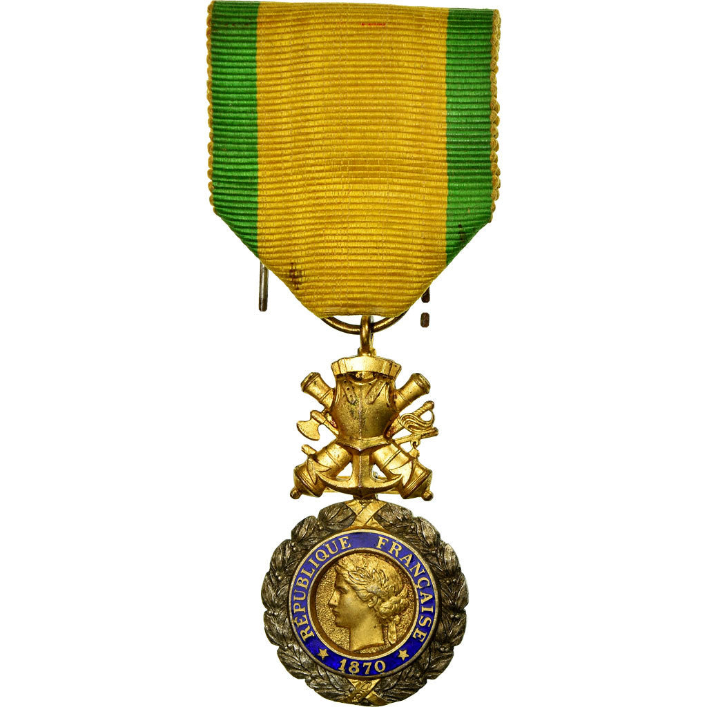 France, Troisième République, Valeur et Discipline, Medal, 1870, Very Good