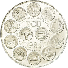 Francja, Medal, Ecu Europa, Marianne, 1986, Rodier, MS(63), Miedź-Nikiel