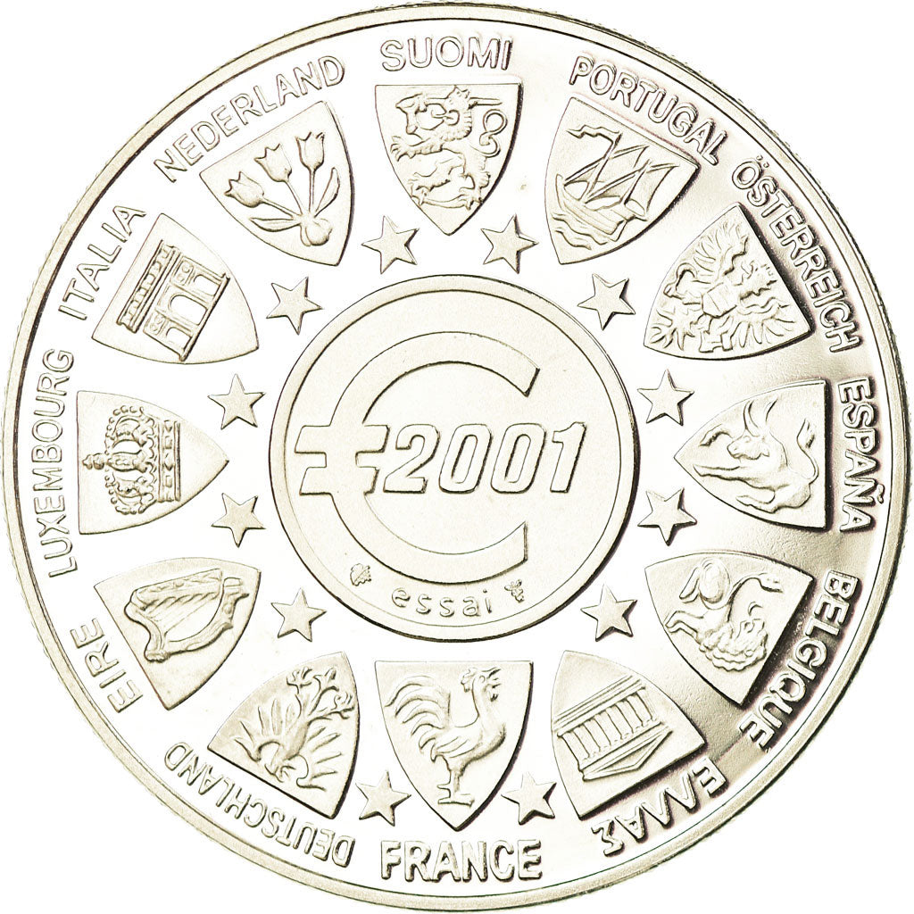 Francia, medalla, L'Europe, La Semeuse, 2001, SC, Cobre - níquel