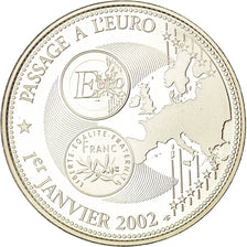 France, Medal, Passage à l'Euro, 2002, 2002, MS(65-70), Copper-nickel