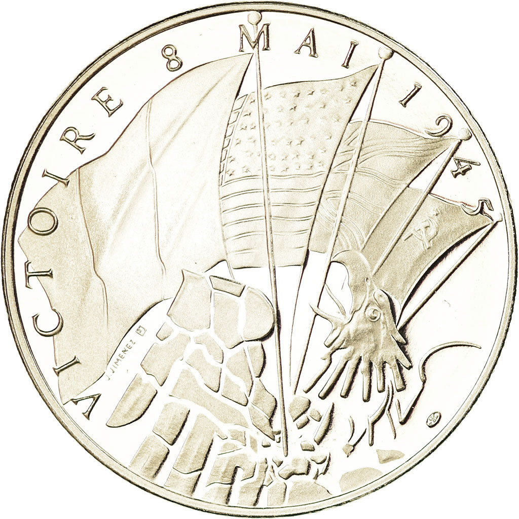 France, Medal, Victoire 8 Mai 1945, MS(65-70), Copper Plated Silver