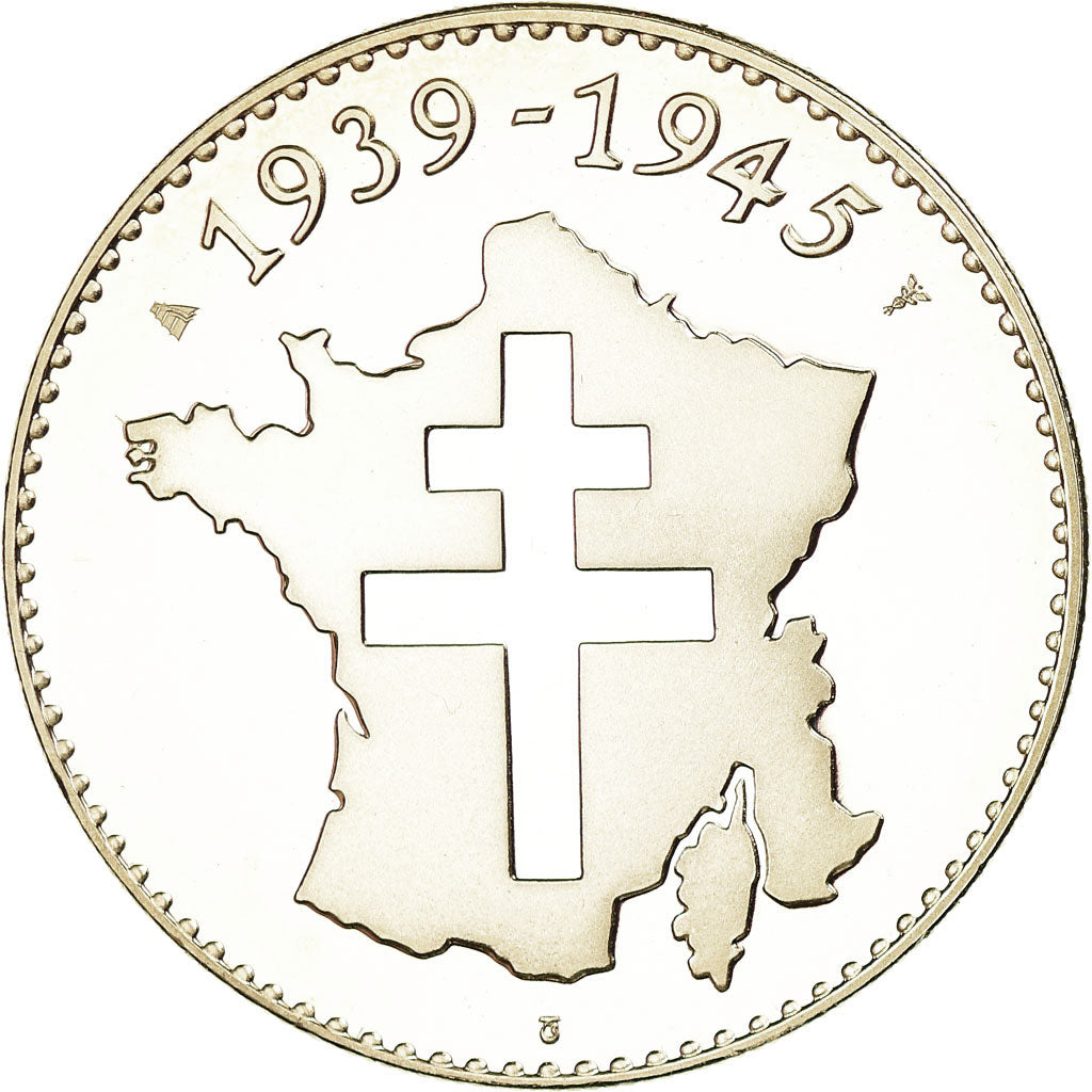 France, Medal, Victoire 8 Mai 1945, MS(65-70), Copper Plated Silver