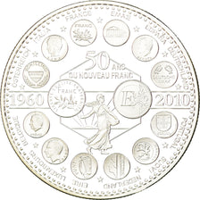 França, Medal, L'Europe des XXVII, 50 ans du nouveau Franc, 2010, MS(65-70)