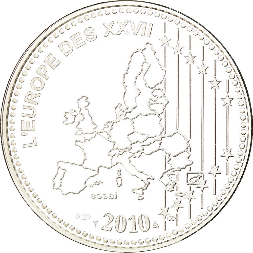 França, Medal, L'Europe des XXVII, 50 ans du nouveau Franc, 2010, MS(65-70)