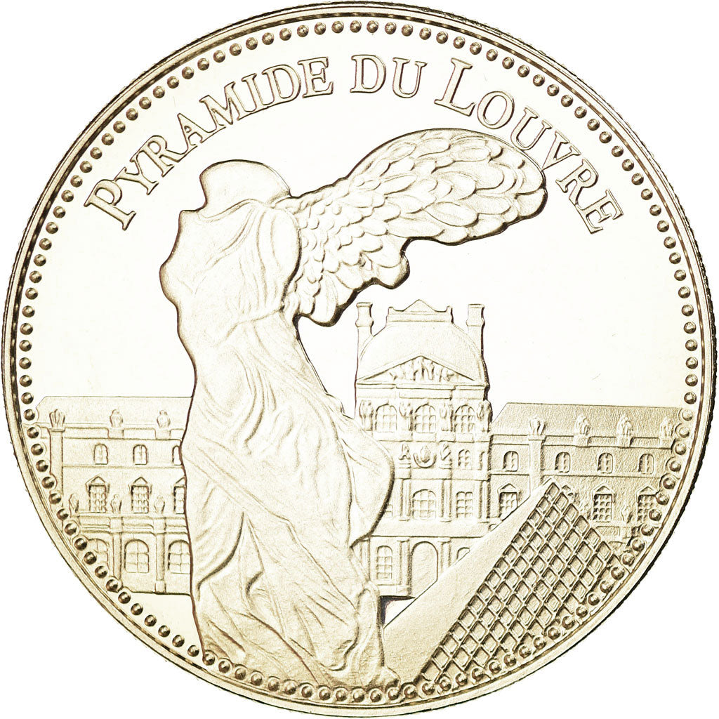 Frankreich, Medaille, Pyramide du Louvres, Paris, STGL, Copper-nickel