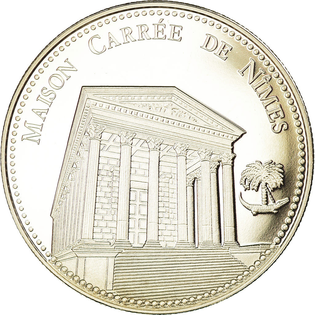 Francia, medalla, Nimes - La Maison Carrée, FDC, Cobre - níquel