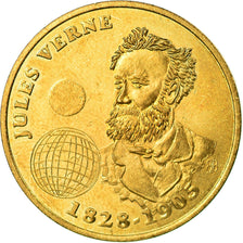 France, Médaille, 3 Ecus d'Amiens, Jules Verne, 1994-1995, FDC, Bronze