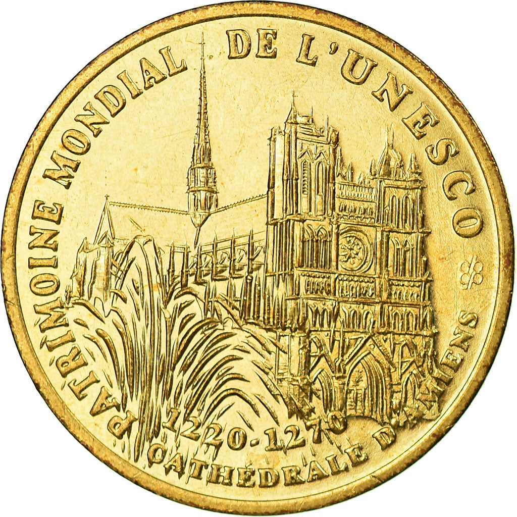 France, Medal, 1 Ecu d'Amiens, Cathédrale, 1994-1995, MS(65-70), Bronze