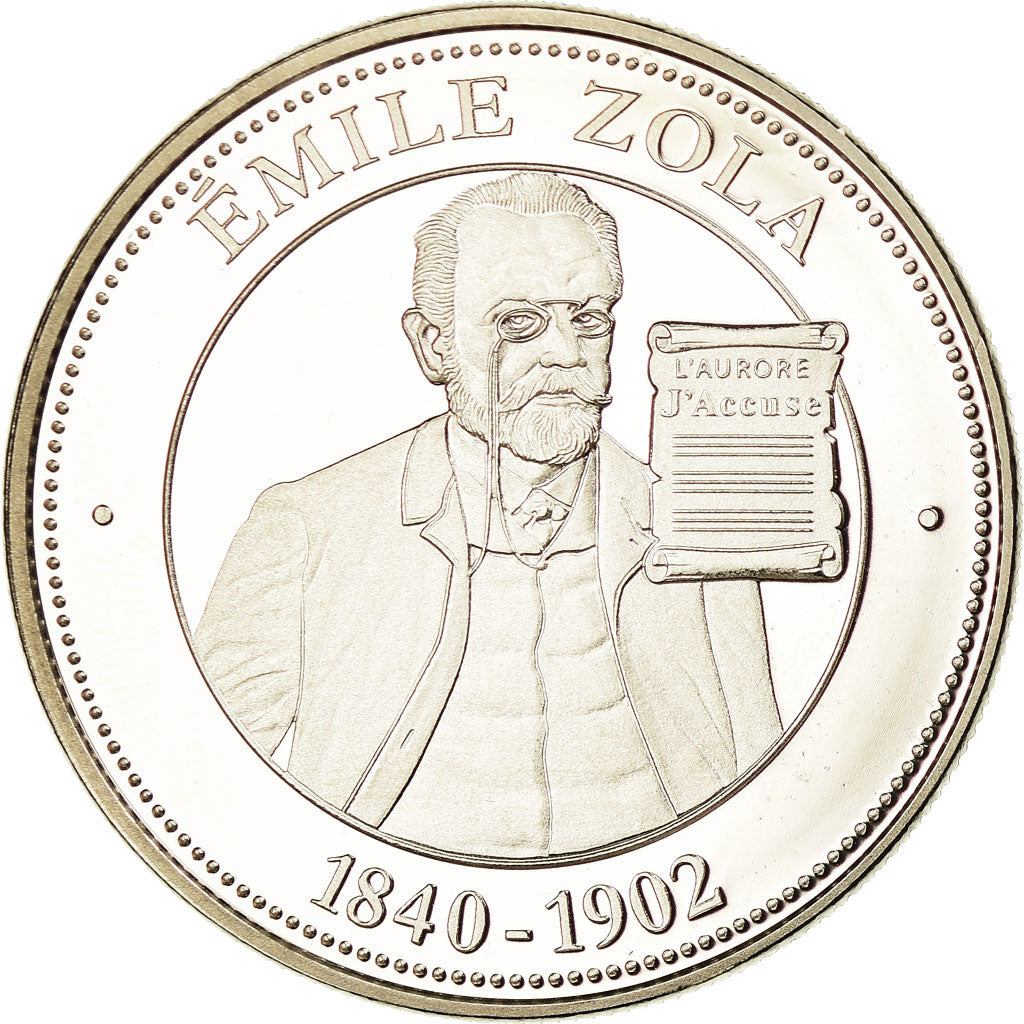 France, Medal, Collection Panthéon, Émile Zola, MS(65-70), Copper-nickel