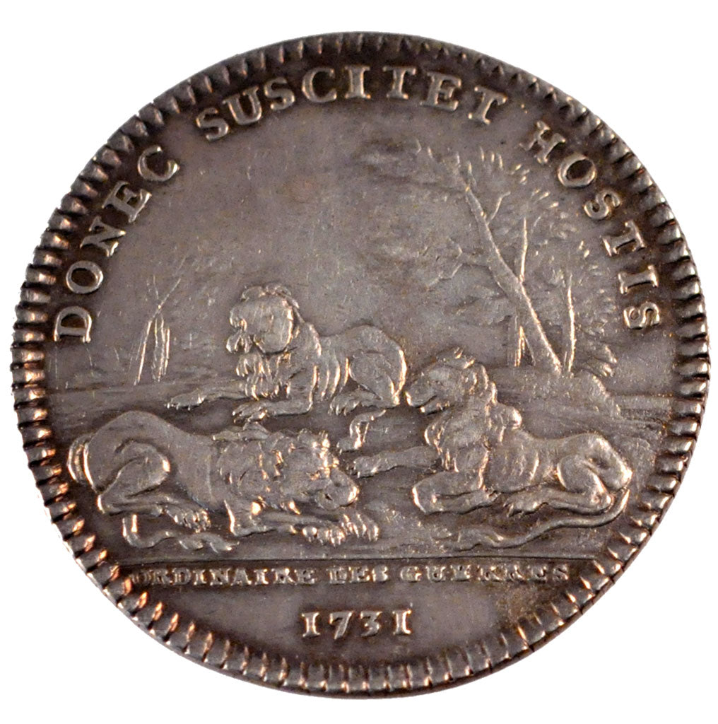 France, Royal, Token, 1731, AU(55-58), Silver, Feuardent #549, 7.09