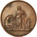 Francia, medaglia, Quête en Faveur des Pauvres, Paris, 1868, Caqué, BB+, Rame