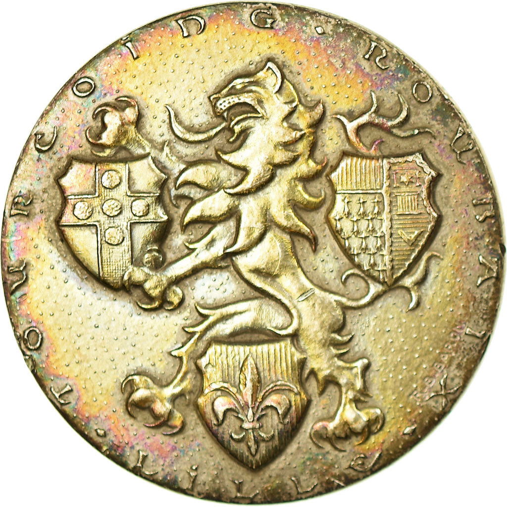 France, Medal, Chambre de Commerce de Lille, 1975, Baron, AU(55-58), Silver