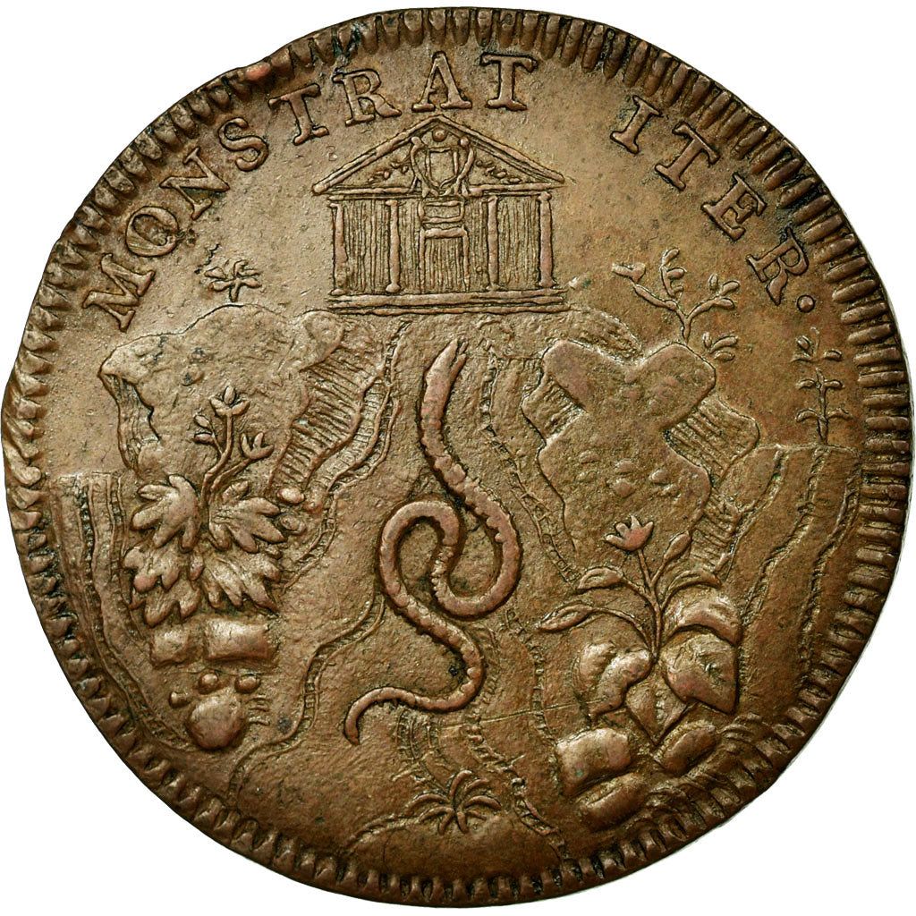 France, Token, Royal, 1713, AU(50-53), Copper, Feuardent:4533