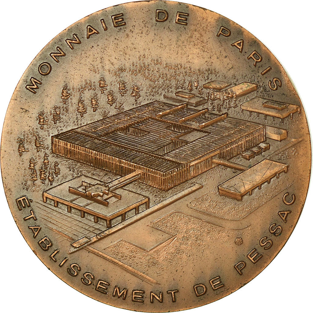 France, Medal, Souvenir d'une visite à la Monnaie de Paris, MS(60-62), Bronze