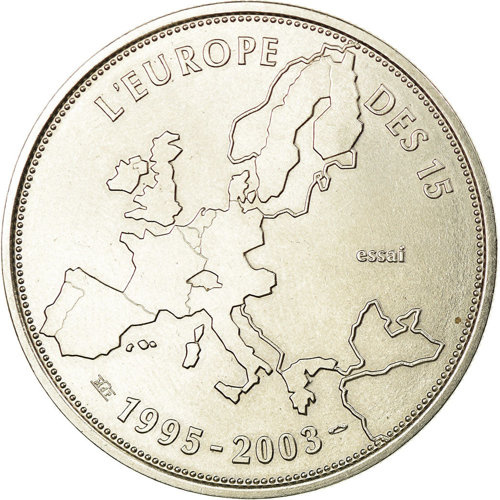 France, Médaille, L'Europe des 15, essai, 2003, SPL+, Copper-nickel