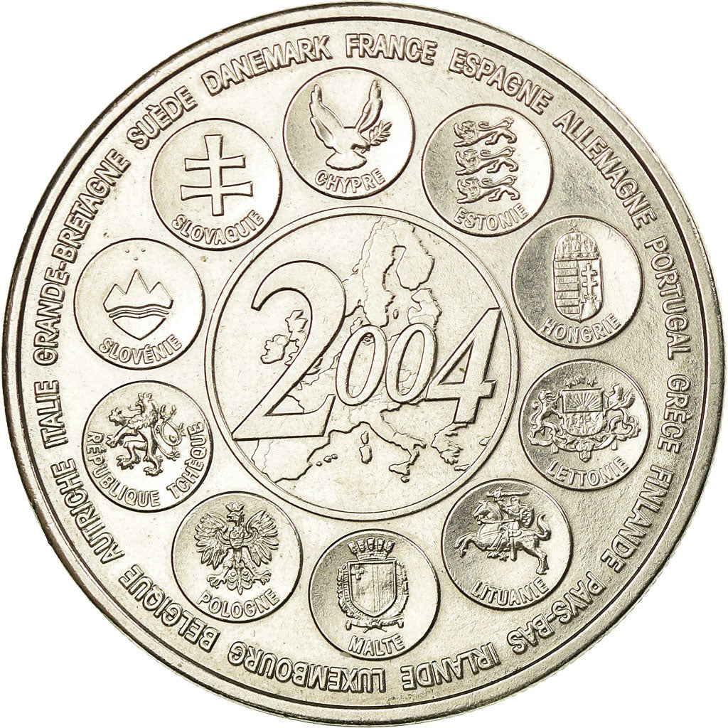 France, Medal, L'Europe des XXV, Essai, 2004, MS(64), Copper-nickel