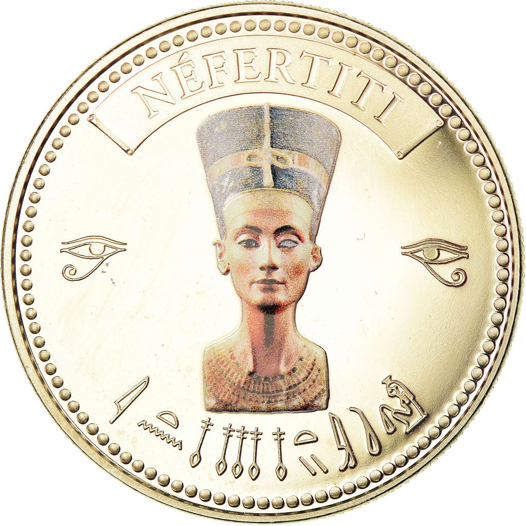 Egypt, Medal, Trésors d'Egypte, Nefertiti, MS(65-70), Copper-nickel