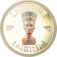 Egypte, Medaille, Trésors d'Egypte, Nefertiti, FDC, Copper-nickel