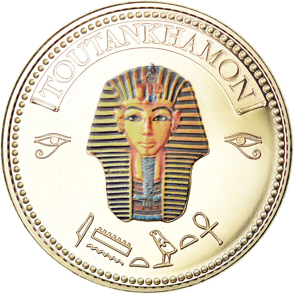 Égypte, Médaille, Trésors d'Egypte, Toutankhamon, FDC, Copper-nickel