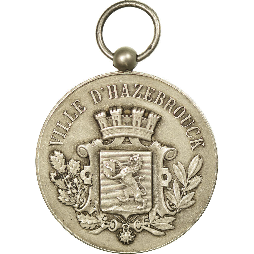France, Medal, Ville d'Hazebrouck, Quête du 31 Mars, 1924, MS(63), Silver