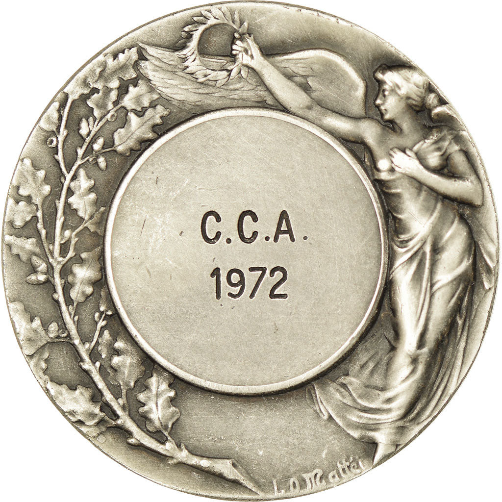 France, Médaille, Art Nouveau, C.C.A., 1972, Mattei, SPL, Argent