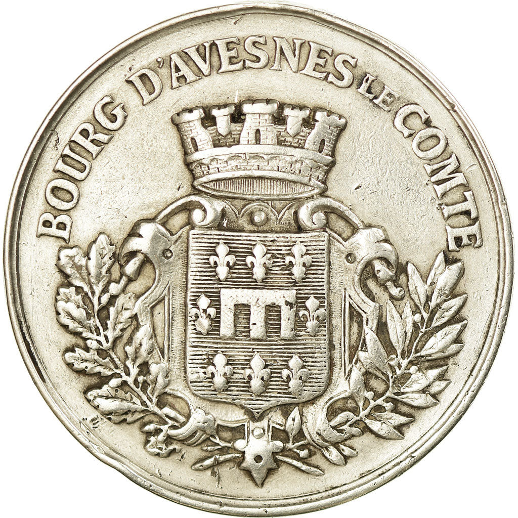 France, Medal, Bourg d'Avesnes-le-Comte, Festival du 15 Mai, 1898, AU(50-53)