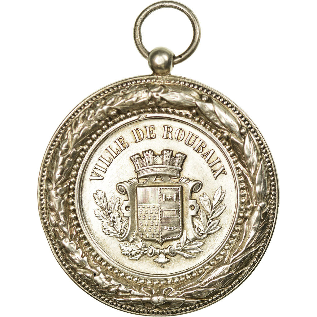 France, Medal, Ville de Roubaix, MS(63), Silver