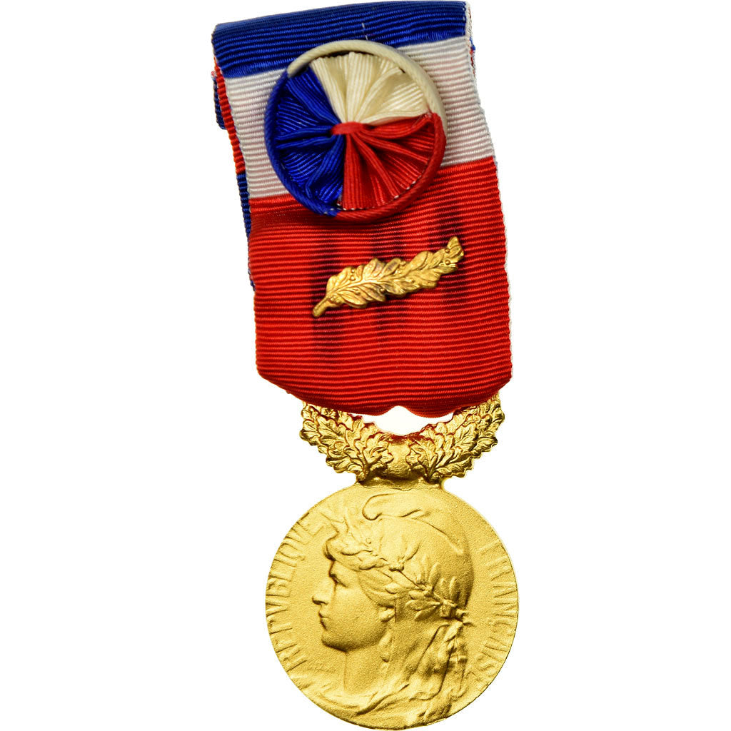 France, Médaille d'honneur du travail, Medal, Excellent Quality, Mattei, Gilt