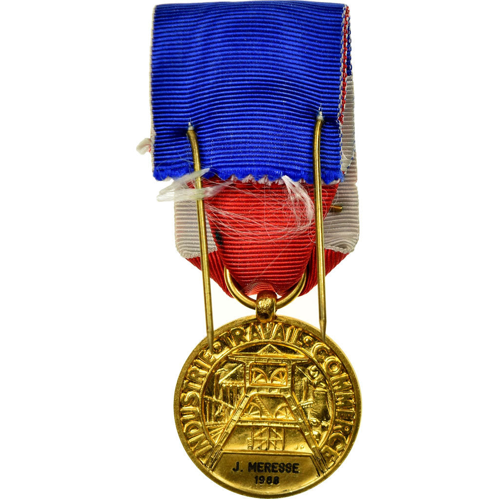 France, Industrie-Travail-Commerce, Médaille, 1998, Excellent Quality, Gilt