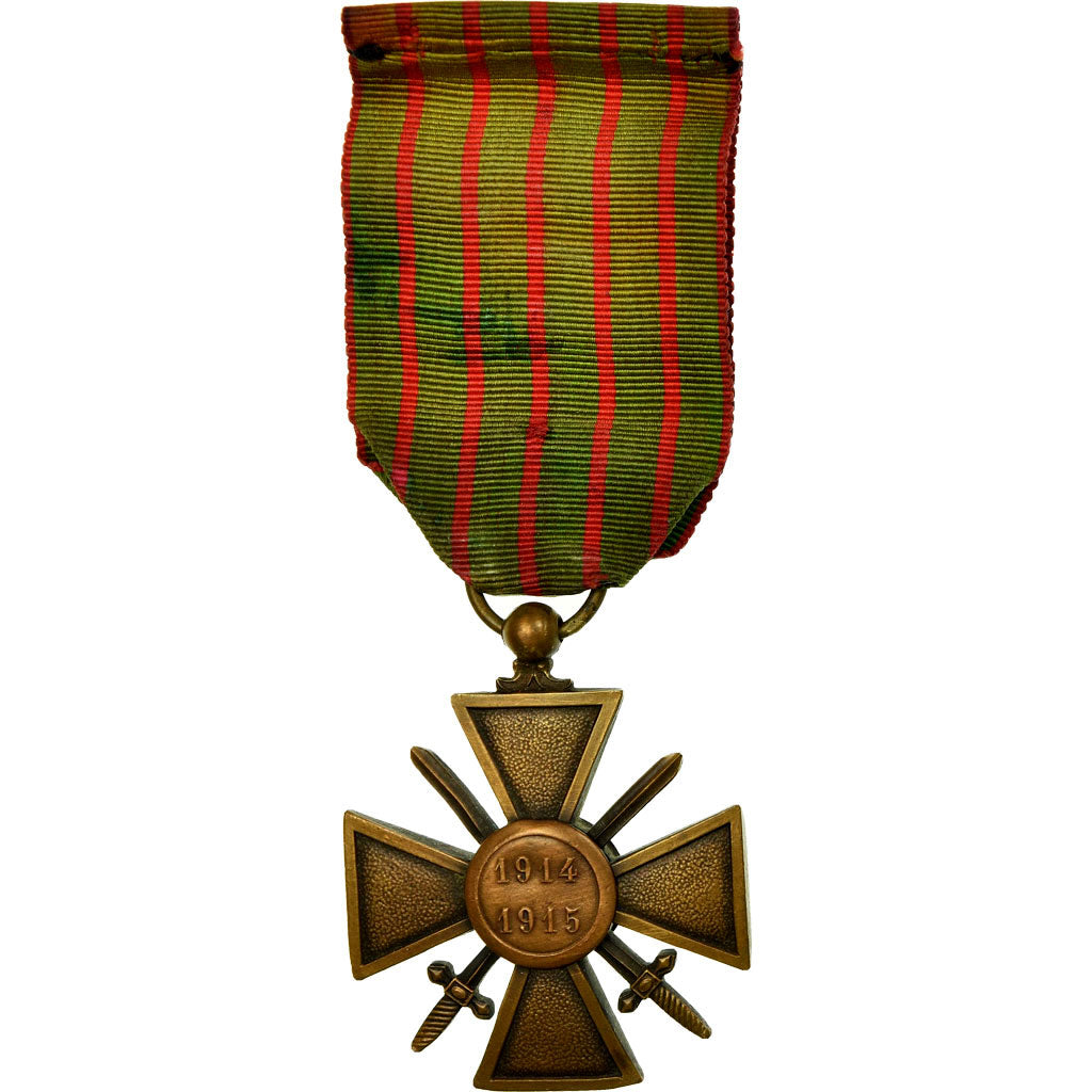 France, Croix de Guerre, Medal, 1914-1915, Excellent Quality, Bronze, 37