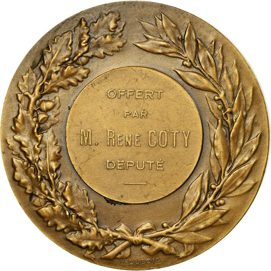 France, Médaille, Marainne, Offerte par M. René Coty, Député, Dupuis.D